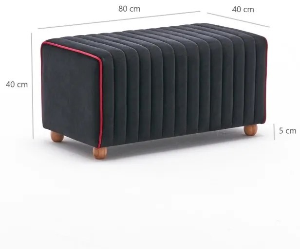 Taburet MABEL čierny