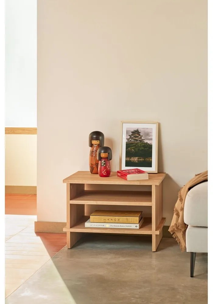 Nočný stolík v dekore duba v prírodnej farbe Inari – Teulat