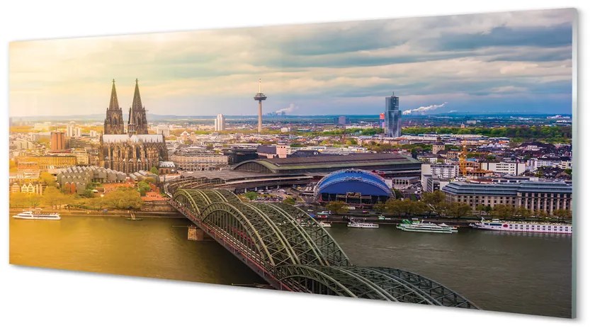 Obraz na akrylátovom skle Nemecko panorama riečny mosty 120x60 cm