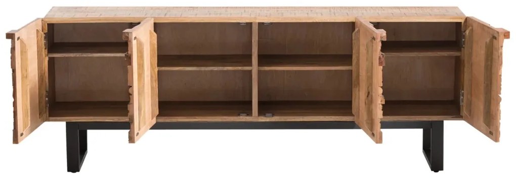 furniture-nabytek.cz - Masívny jedálenský stôl Grónsko z mangového dreva, lakovaný, hnedý – 200×40×75 cm