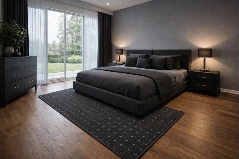 Kusový koberec Udinese antracit štvorec, 250x250, šedá, chodba / predsieň, Condor Carpets