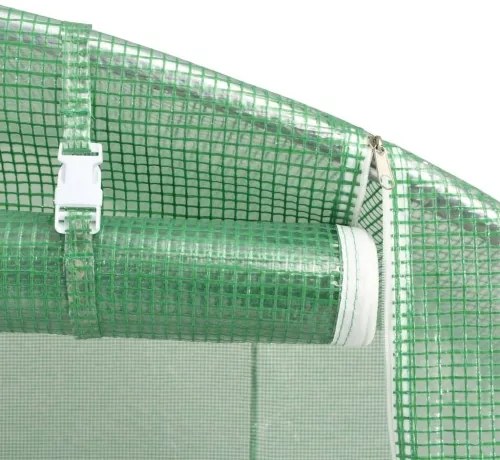 vidaXL Skleník s oceľovými základmi 4 m² 2x2x2 cm-