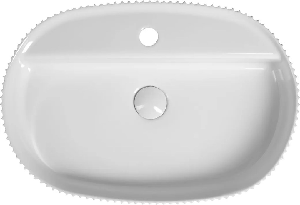 Isvea Isvea, SINTESI keramické umývadlo na dosku, 60x40cm, biela, 10SI65060