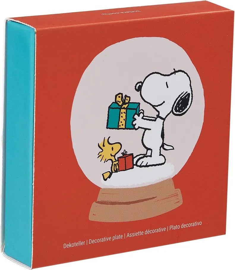 PEANUTS Talířek na šperky kulatý Snoopy v sněhové kouli 10 cm