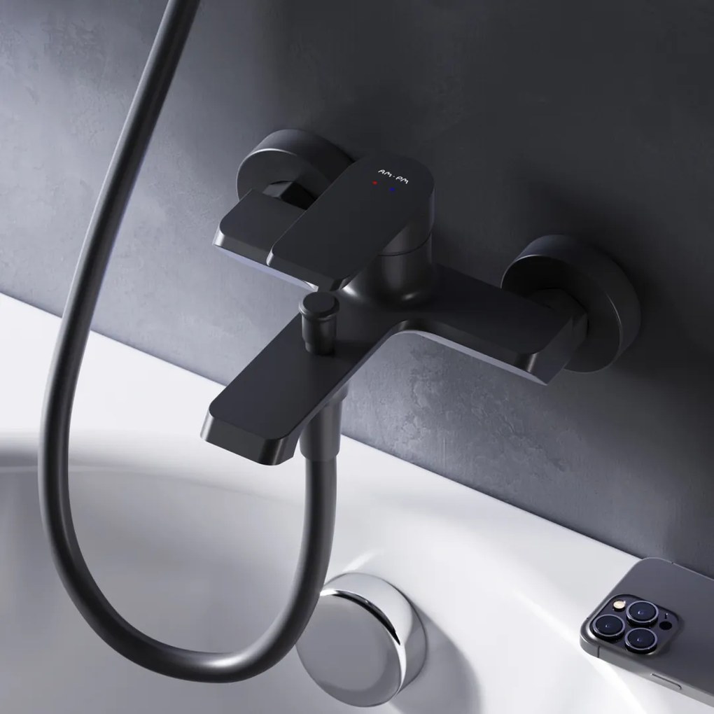 Vaňová a sprchová batéria AM.PM Flash FNA10022 jednopáková, čierna