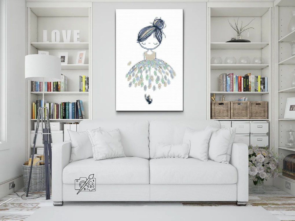 Gario Diamantové maľovanie Bábika Rozmery: 40 x 60 cm, Rámovanie: Iba zrolované plátno, Diamanty: Okrúhle