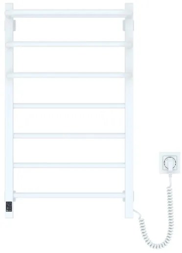 Kúpeľňový elektrický radiátor s termostatom FORTIS 350 W/230 V 80,6 cm IP44 biely pravý