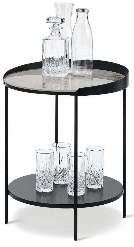 Odkladací stolík s keramickou doskou s mramorovým vzhľadom