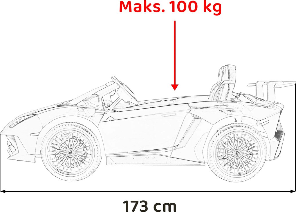 Ramiz Lamborghini Aventador SV batériové auto pre 2 deti Biele