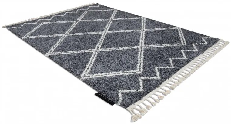Dywany Łuszczów, Kusový koberec Berber Asila B5970 grey and white, 80x150, šedá, obývacia izba