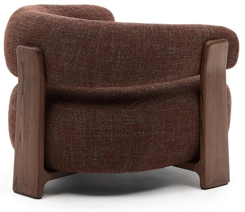 Hnedé ženilkové kreslo Granite – Kave Home