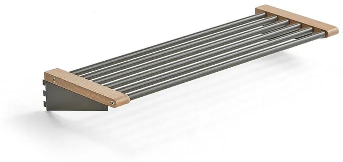 Polica na topánky JEPPE, 900 mm, dub, tmavošedá