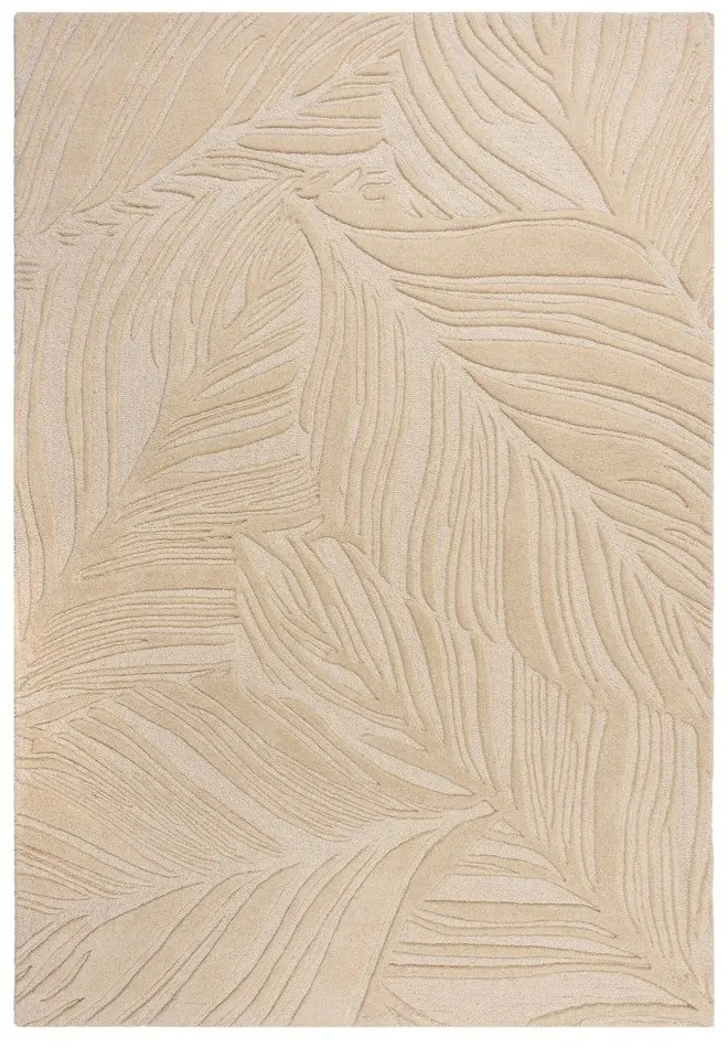 Béžový vlnený koberec 200x290 cm Lino Leaf - Flair Rugs