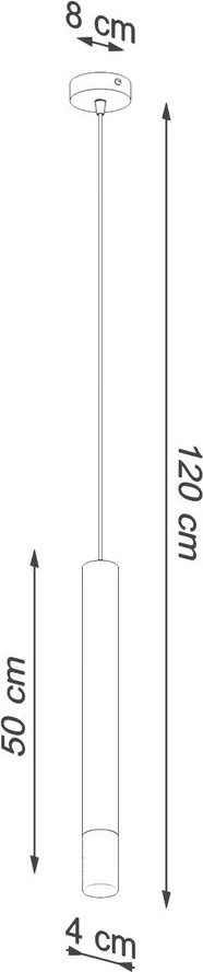 Biele kovové závesné svietidlo ø 8 cm Vittoria – Sollux