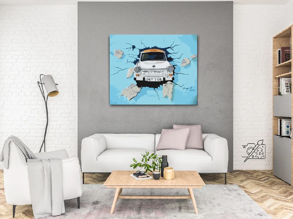 Gario Maľovanie podľa čísel Graffiti Berlín Rozmery: 50 x 40 cm, Rámovanie: S vnútorným rámom