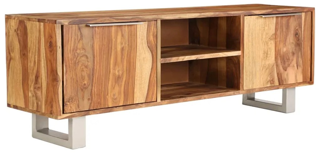 vidaXL TV stolík, sheeshamové drevo s medovým odtieňom 118x30x40 cm