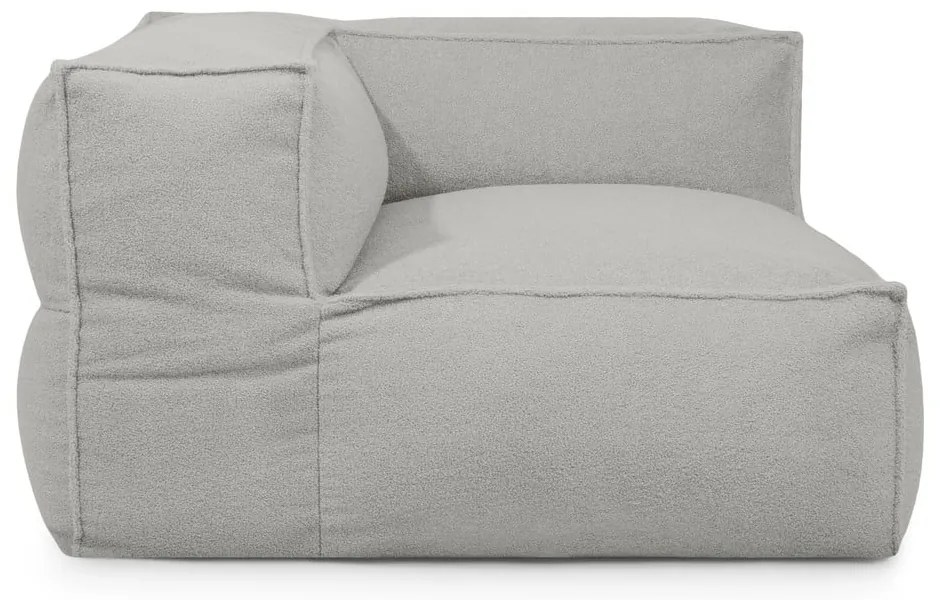 Svetlosivý sedací vak z textílie buklé Mass Corner 125 Left – SLOWDOWN