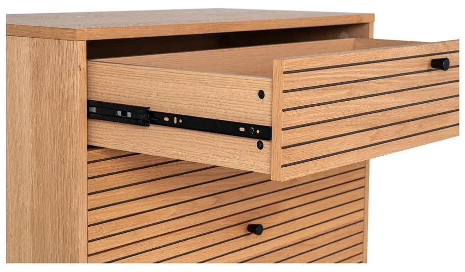 Vysoká komoda v dekore duba v prírodnej farbe 80x85 cm Kyoto – House Nordic