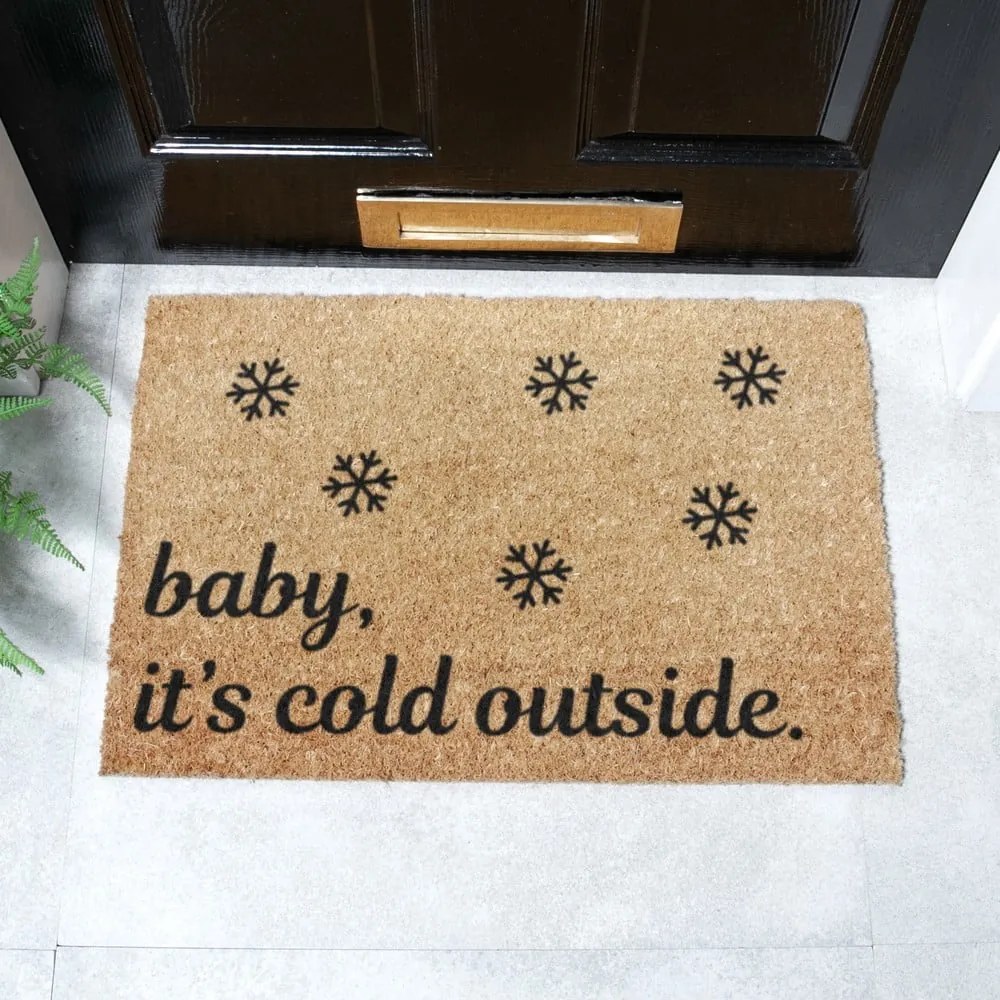 Rohožka s vianočným motívom z kokosového vlákna 40x60 cm Baby It's Cold Outside – Artsy Doormats
