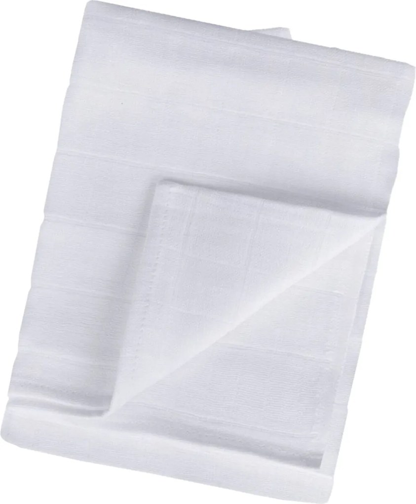 Detské bavlnené plienky PREMIUM 80x80 cm – biele, savé, 3 ks v balení