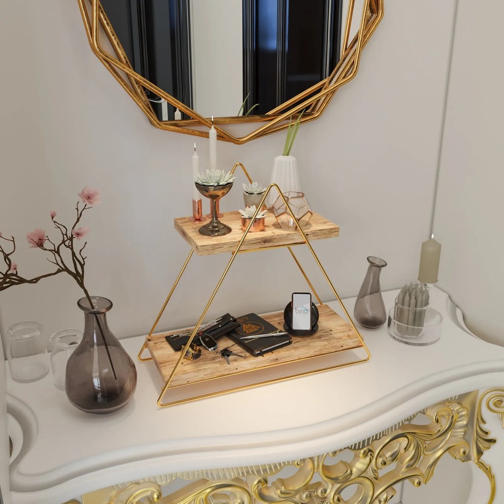 Polica MASA SERVIS hnedá