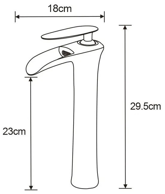 Mexen Lyra vysoká umývadlová batéria, čierna, 745310-70
