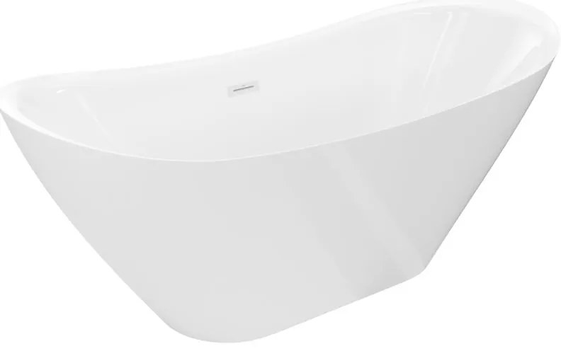 Mexen Lotos, voľne stojaca vaňa 180 x 75 cm, biela, biely prepad, 52051807700-20