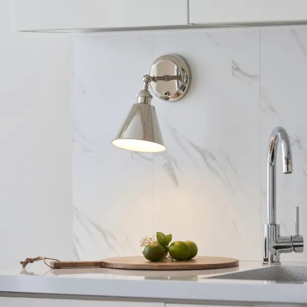 Endon 98716 - Nástenné bodové svietidlo HALLE 1xE14/40W/230V, lesklý chróm