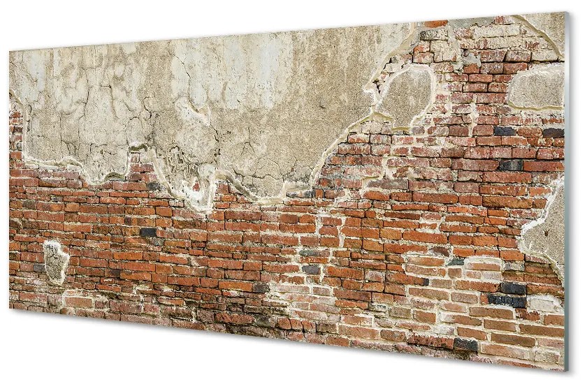 Sklenený obklad do kuchyne Tehlové múry wall 100x50 cm