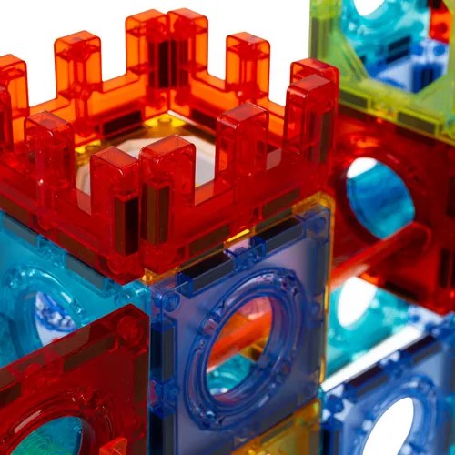 Viacfarebná edukačná magnetická stavebnica 3D  - 110 dielov