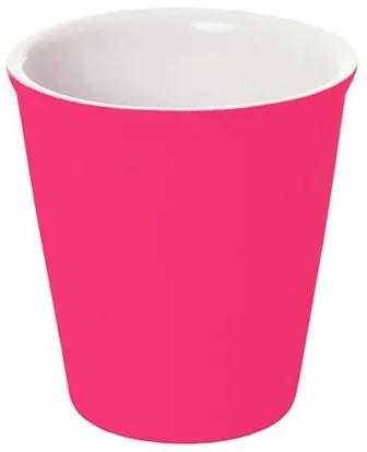 PRESENT TIME Sada 6 ks − Cappuccino hrnček Silk − neónovo ružový ⌀ 8 cm