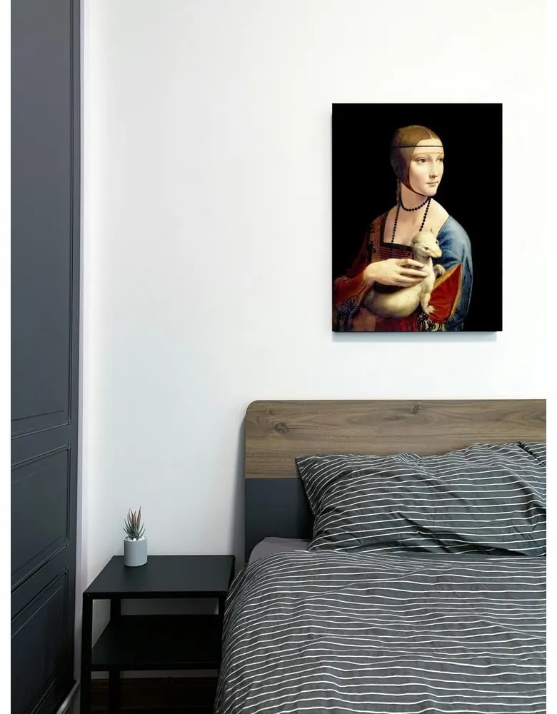 Obraz - reprodukcia 50x70 cm Lady with Ermine, Leonardo Da Vinci – Fedkolor