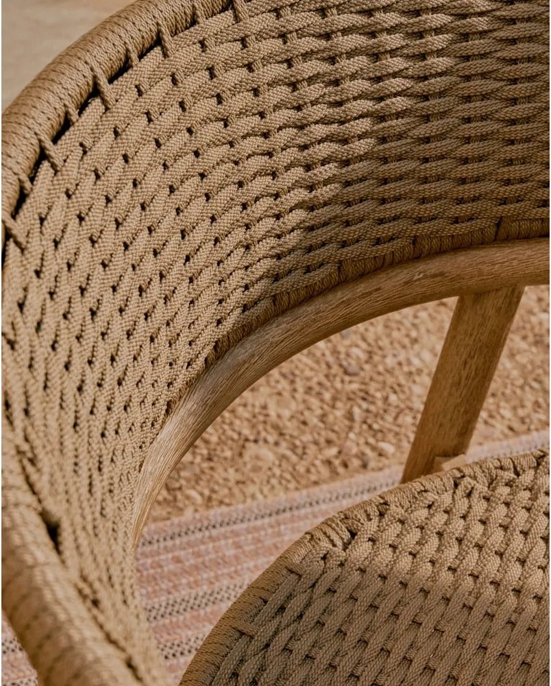 Drevené záhradné kreslo v prírodnej farbe Arinella – Kave Home