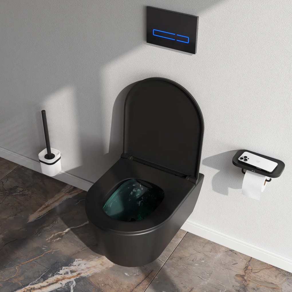 Závesné WC AM.PM Func CFA1700MBSC bezokrajové, so sedadlom Microlift, čierne