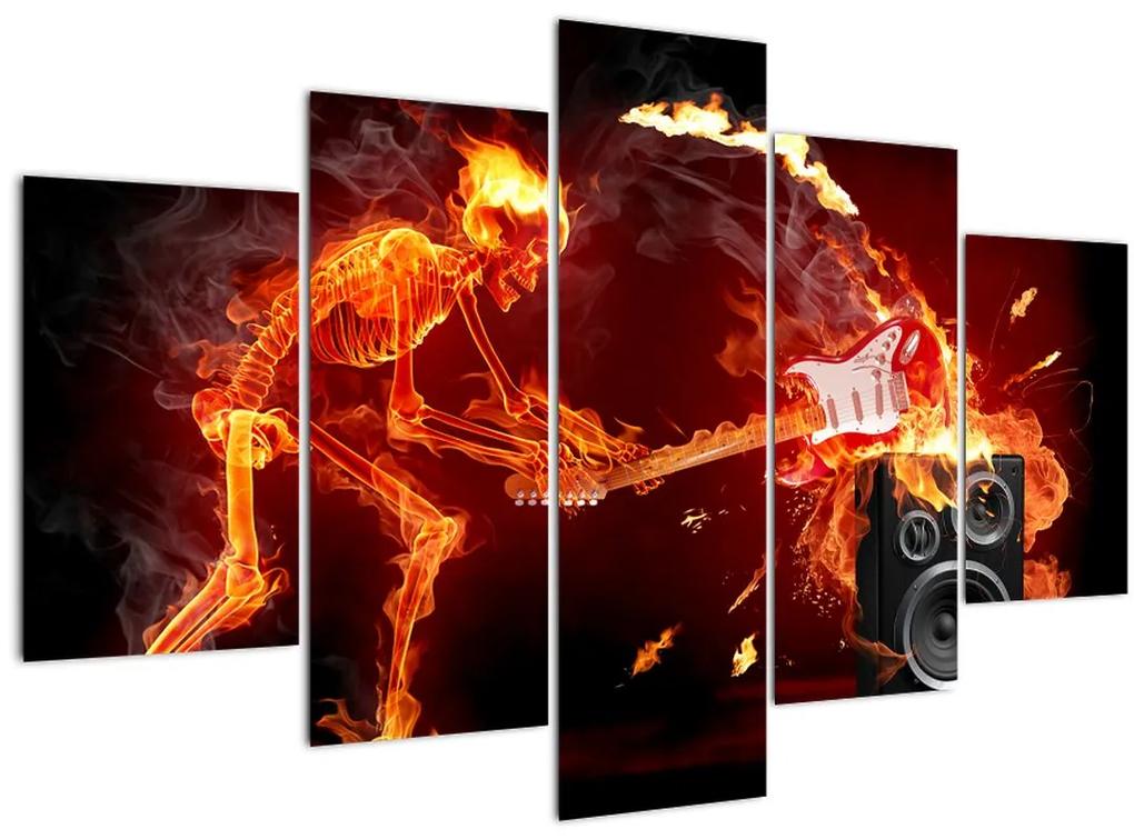 Obraz - Hudba v plameňoch (150x105 cm)