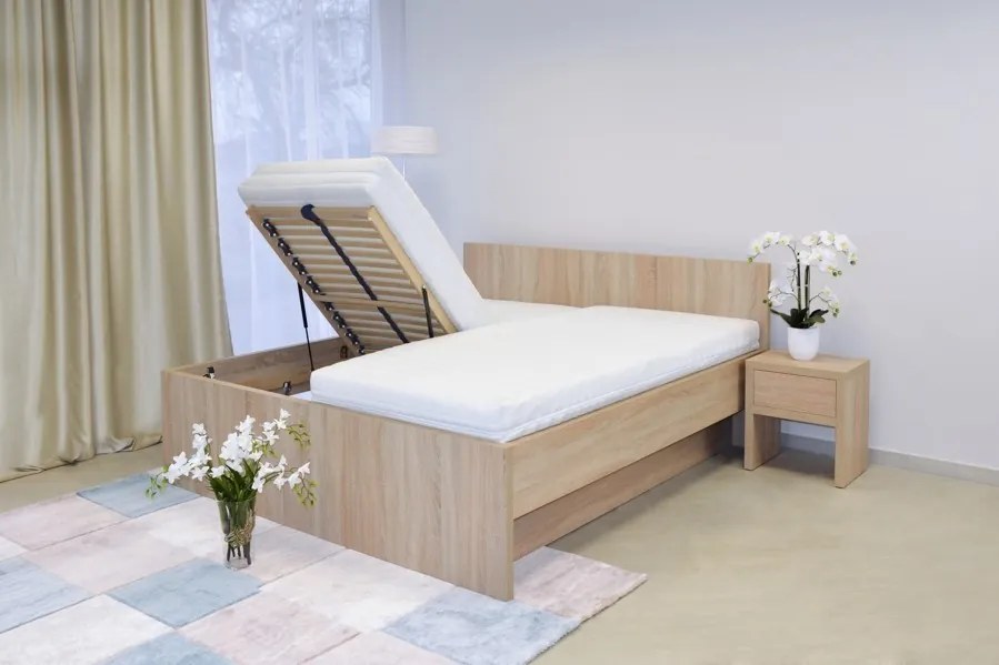 Ahorn TROPEA - moderná lamino posteľ s plným čelom ATYP, lamino