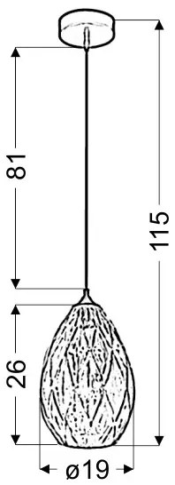 Luster na lanku GRAN 1xE27/60W/230V