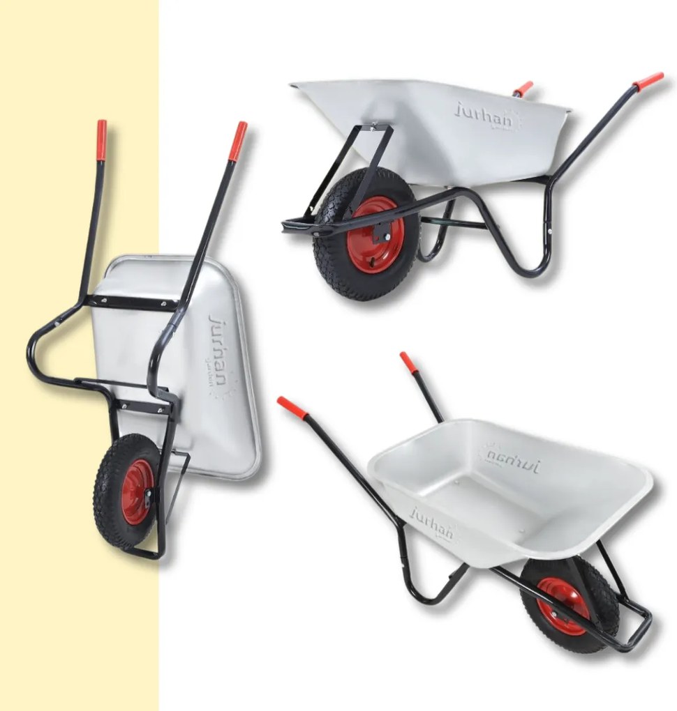 Fúrik BARRY pozinkovaný, max. kapacita 100l/250kg, strieborná/čierna Gardebruk