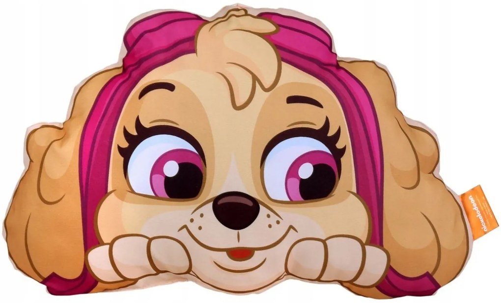 Tvarovaný 3D vankúš Tlapková patrola - Paw Patrol - motív Skye - 43 x 27 cm