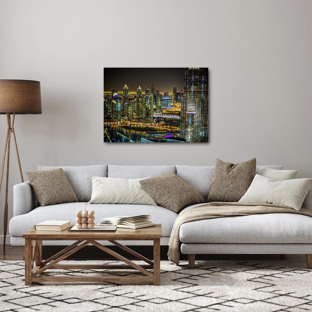 Obraz nočného mesta (70x50 cm)