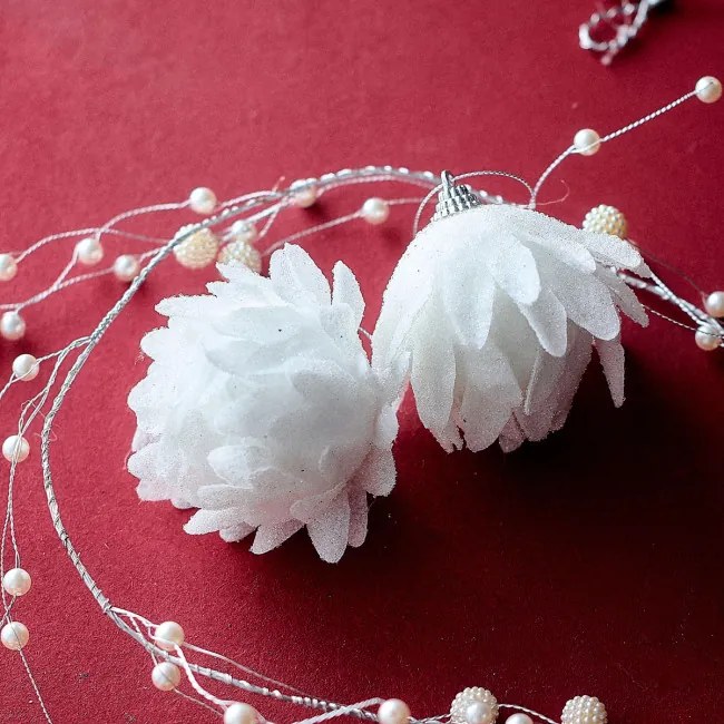 Závesná vianočná dekorácia FEATHER biela 713460 (2 ks)