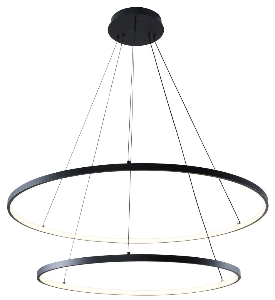 LED luster Breno 2 80 čierna