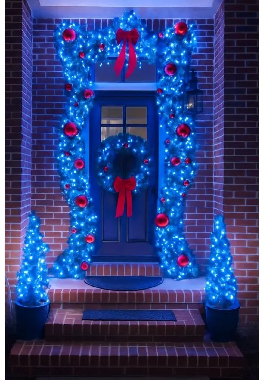 Vianočné svetielka vonkajšie FLASH modrá 100 LED