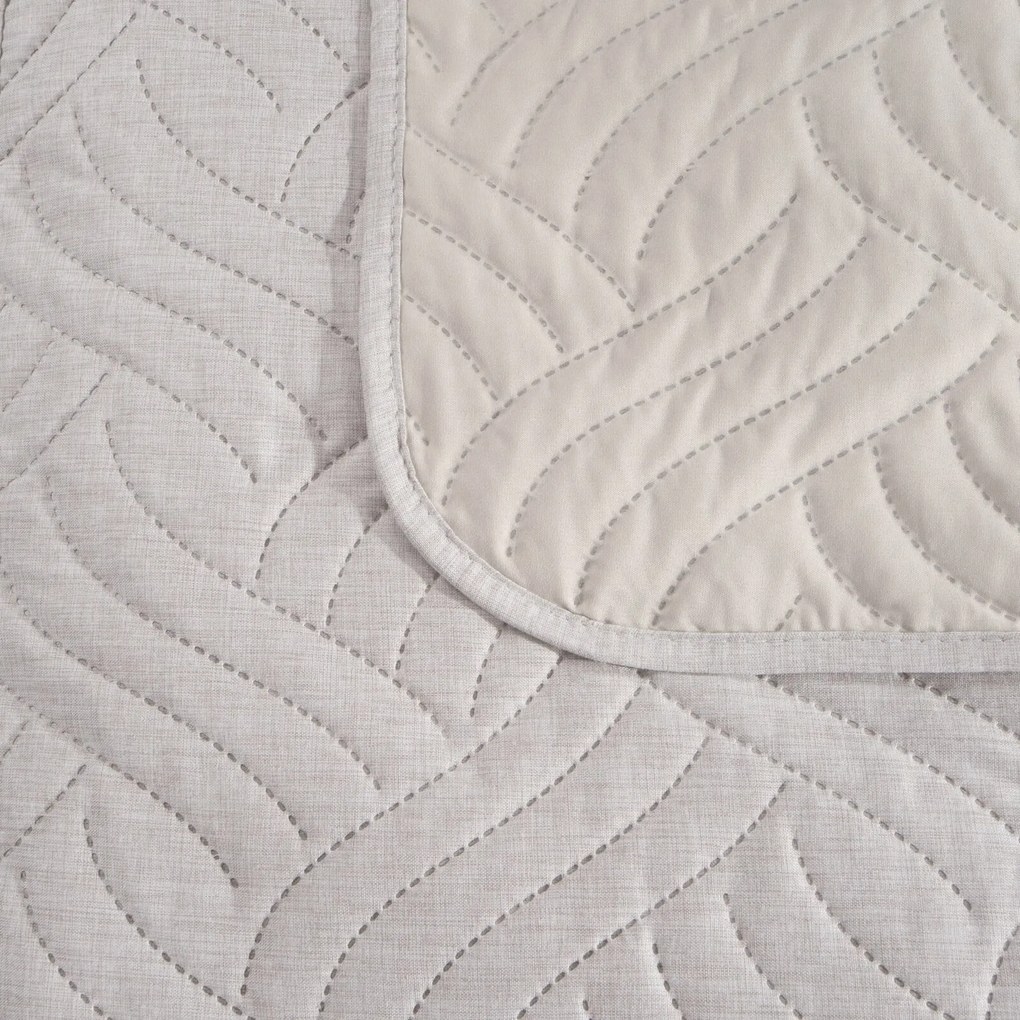 PREHOZ NA POSTEĽ LEN 170X210 CM BÉŽOVÝ