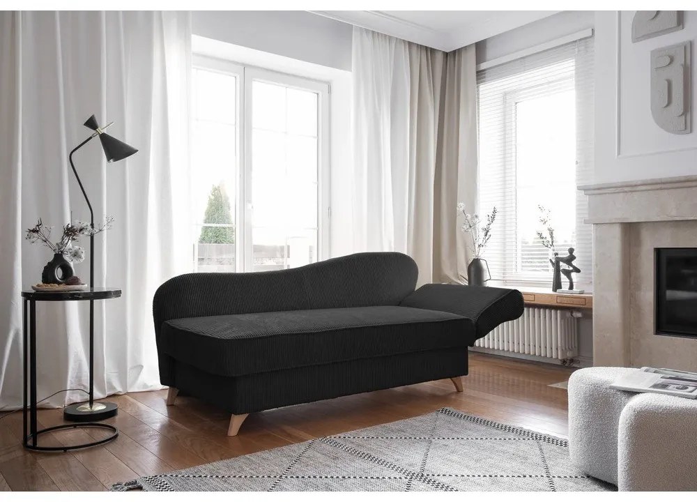 Antracitová menčestrová leňoška (pravý roh) Chic Charlotte – Miuform