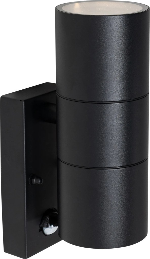 Vonkajšie nástenné svietidlo čierne 2 svietidlo AR70 s pohybovým senzorom - Duo