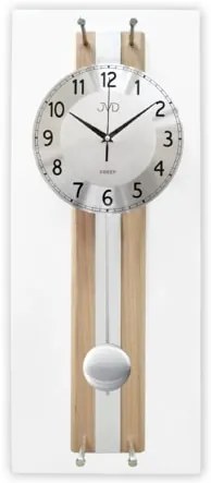 Moderné kyvadlové nástenné hodiny JVD NS1088.2 (68 cm) – drevo a kov