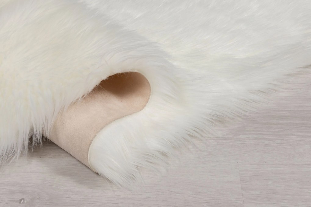 Flair Rugs koberce Kusový koberec Faux Fur Sheepskin Ivory - 160x230 cm