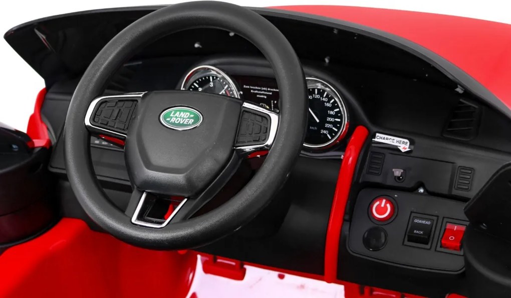 Ramiz Land Rover Discovery elektrické auto pre deti červené SUV + diaľkové ovládanie