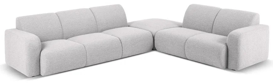 Svetlosivá rohová pohovka z textílie bouclé (pravý roh) Molino – Micadoni Home